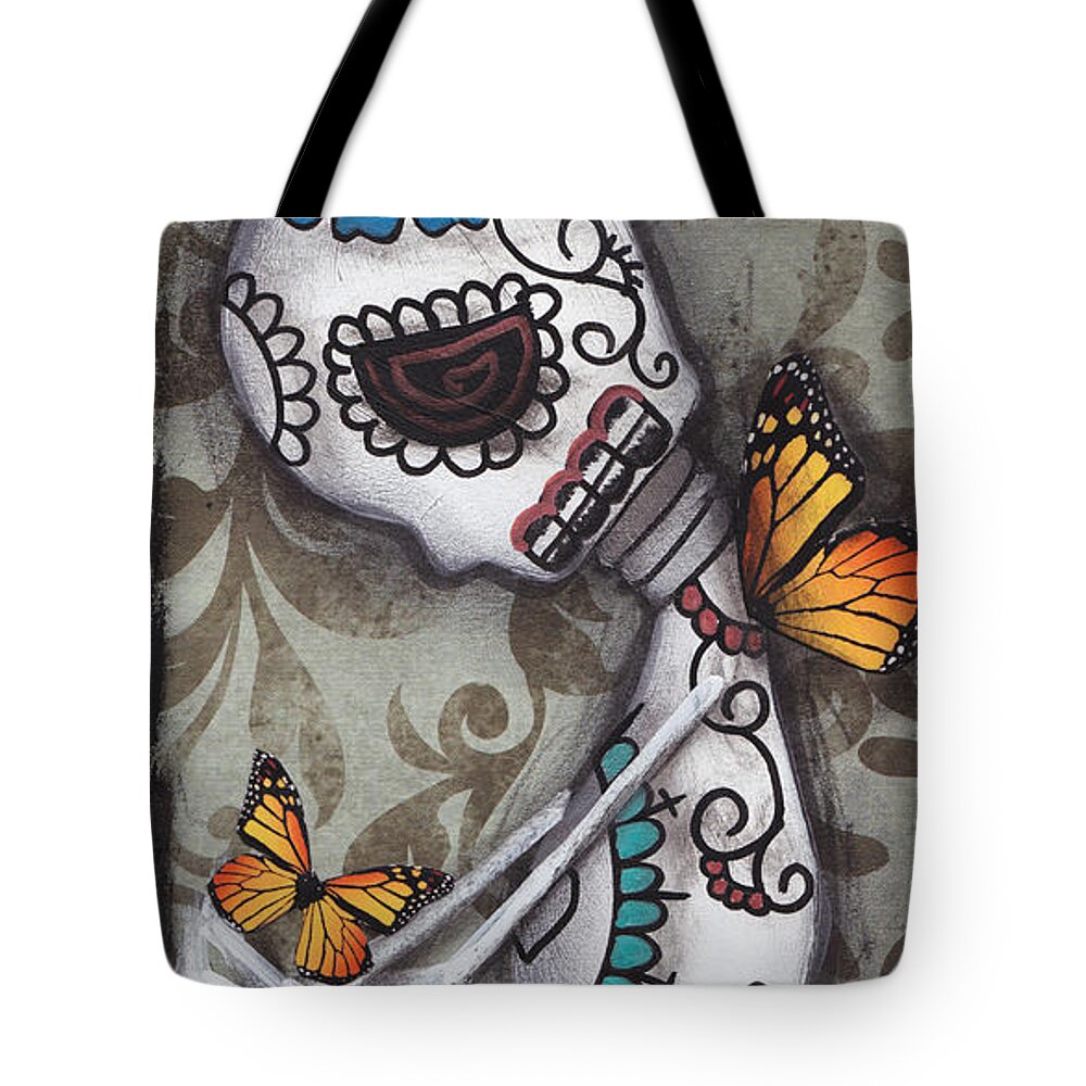Hello Friend By Abril Andrade Griffith Tote Bag featuring the painting Hello Friend by Abril Andrade