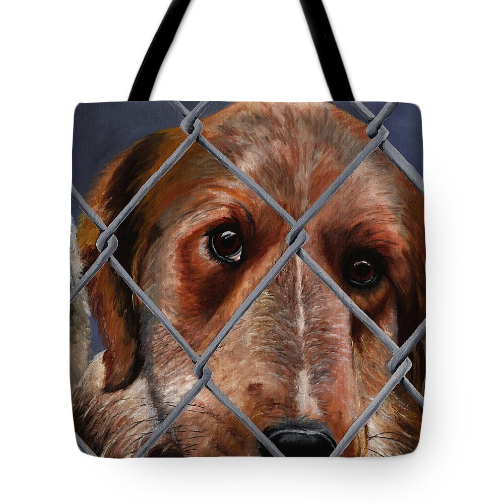 Pets Tote Bag featuring the painting Help Release Me II by Vic Ritchey