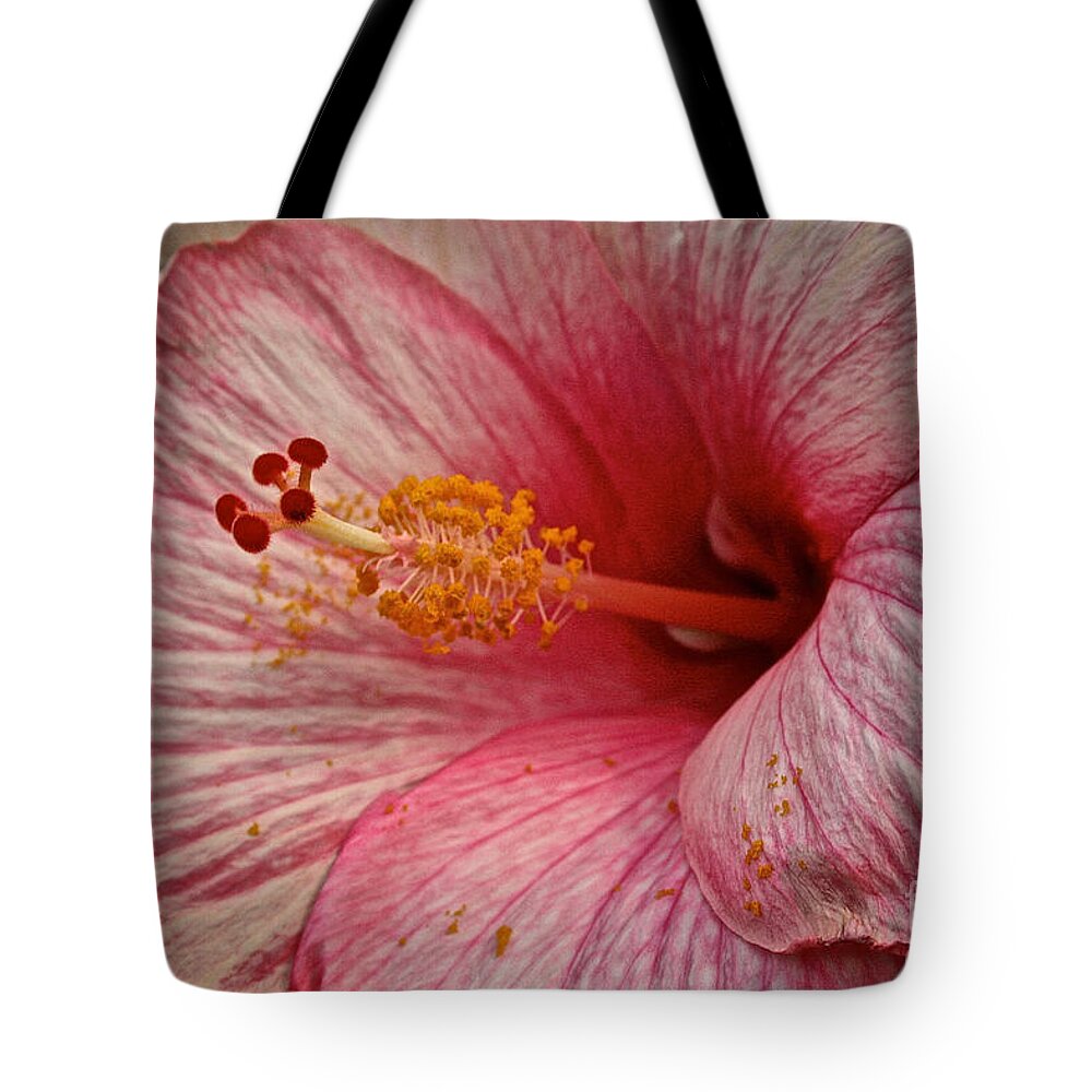 Floral Tote Bag featuring the photograph Hibiscus Pink by Susan Herber