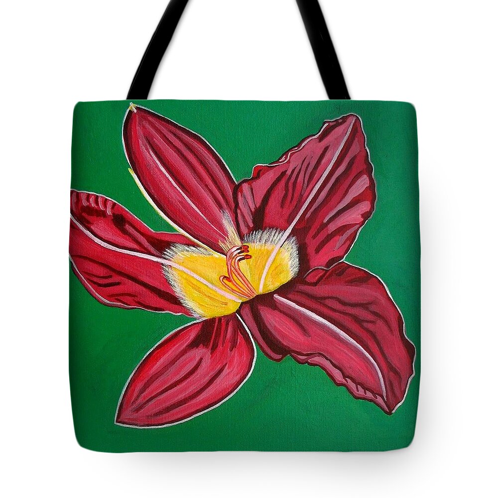 Plant Paintings Tote Bag featuring the painting Hibsicus Rose by Sandra Marie Adams