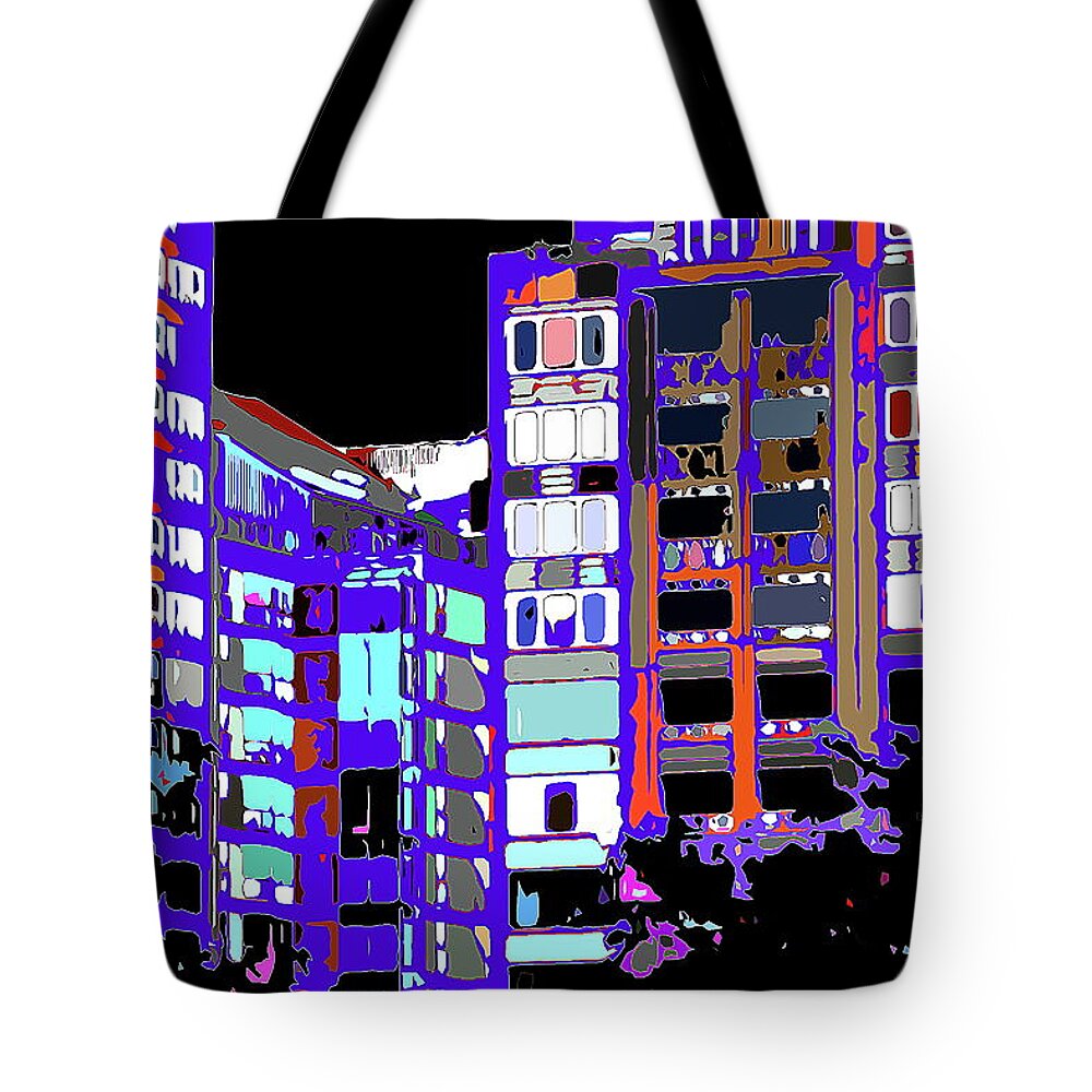 Cityscape Tote Bag featuring the photograph Highrise by Burney Lieberman