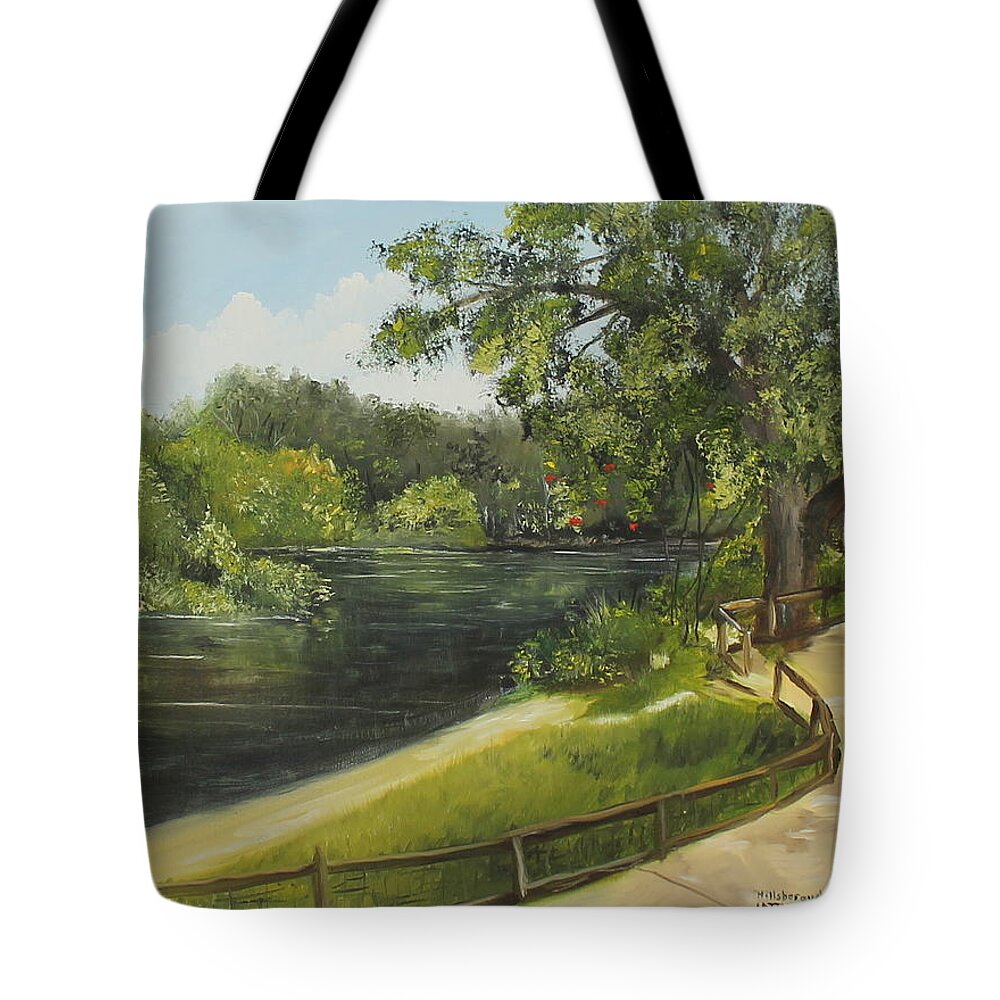 Hillsborough River Tote Bag featuring the painting Hillsborough River by Larry Whitler