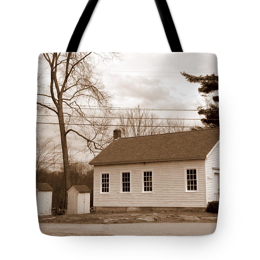 History Tote Bag featuring the photograph Historical Schoolhouse by Kim Galluzzo