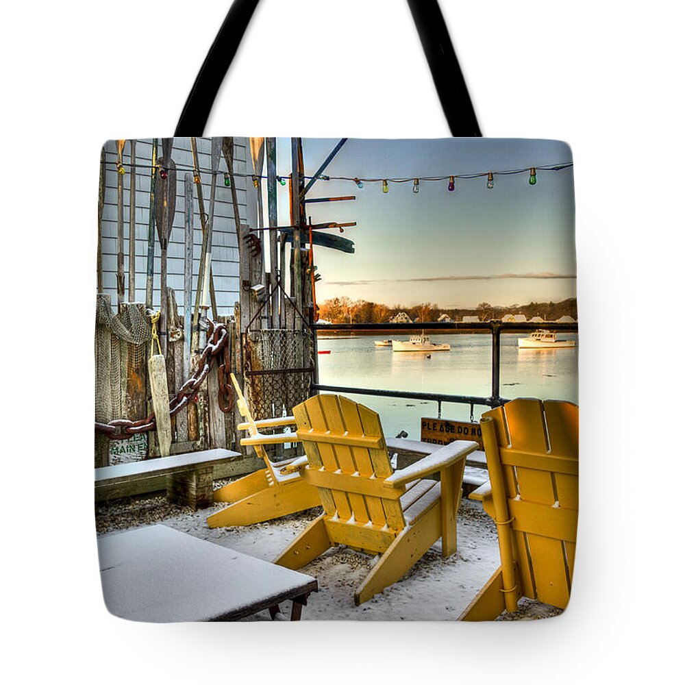 Christmas Tote Bag featuring the photograph Holiday Harbor by Brenda Giasson