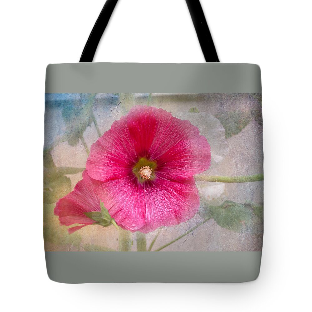 Hollyhock Tote Bag featuring the photograph Hollyhock by Lena Auxier