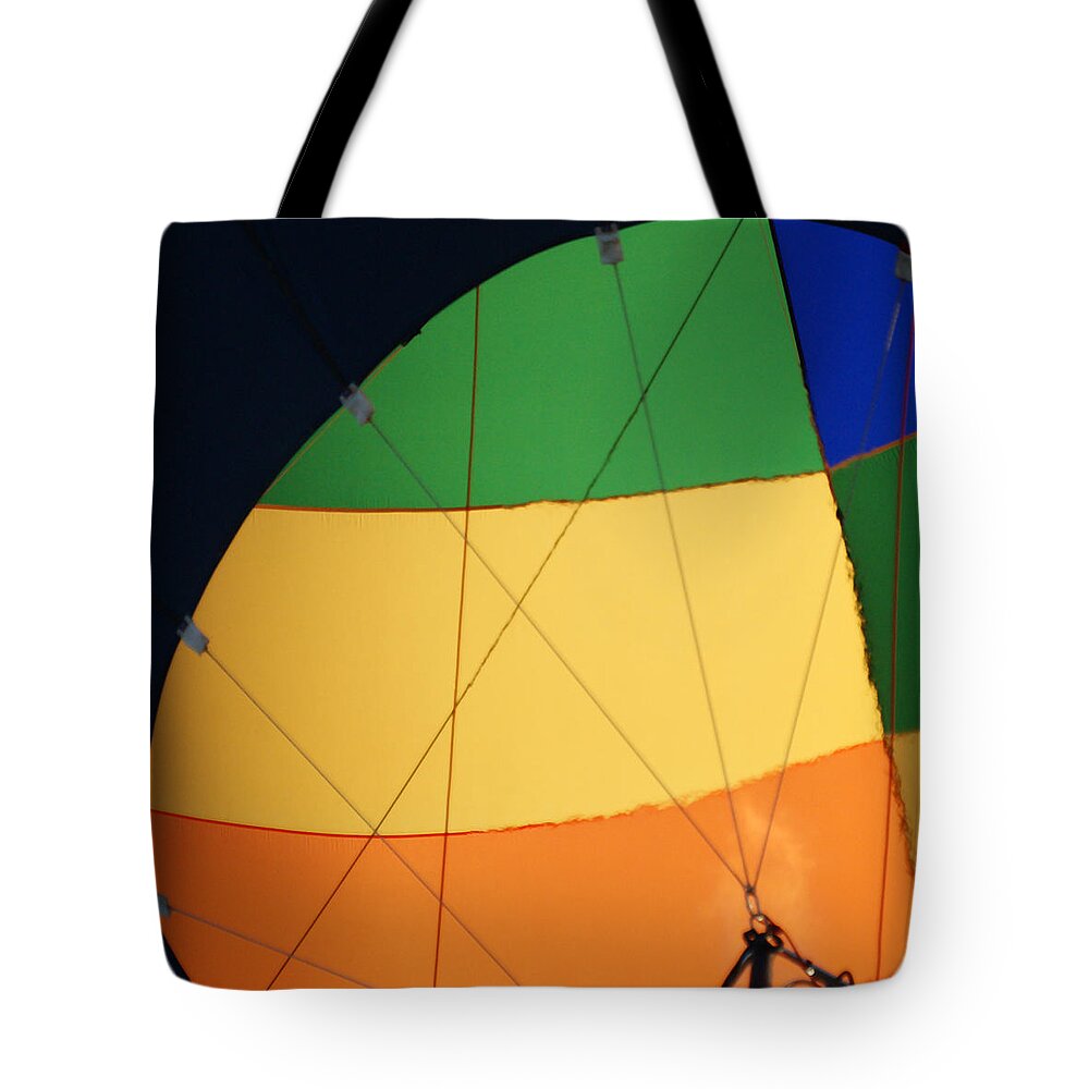 Balloons Tote Bag featuring the photograph Hot Air Balloon Rigging by Ernest Echols