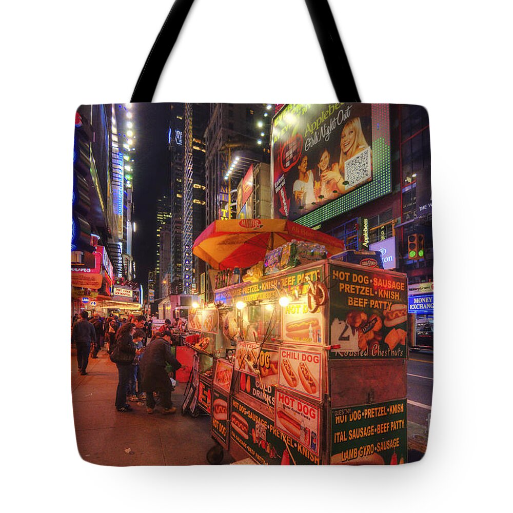 Art Tote Bag featuring the photograph Hotdog Stands by Yhun Suarez