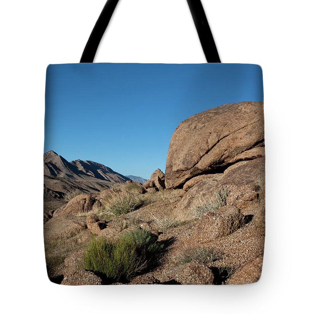 Gold Butte Region Tote Bag featuring the photograph Humping Rock by Lorraine Devon Wilke