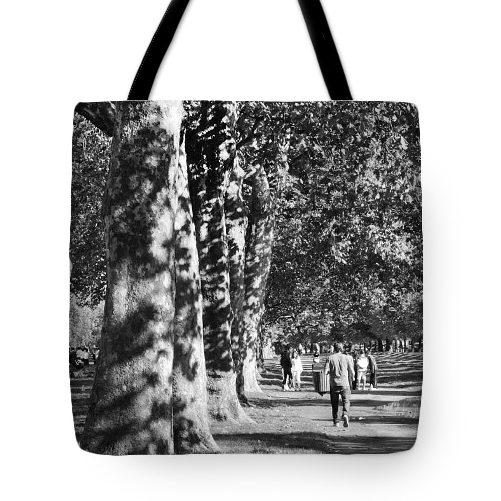 Hyde Park Tote Bag featuring the photograph Hyde Park Trees by Maj Seda
