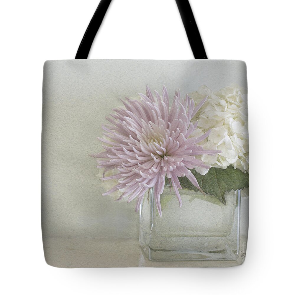 Hydrangea Tote Bag featuring the photograph Hydrangea and mum by Cindy Garber Iverson