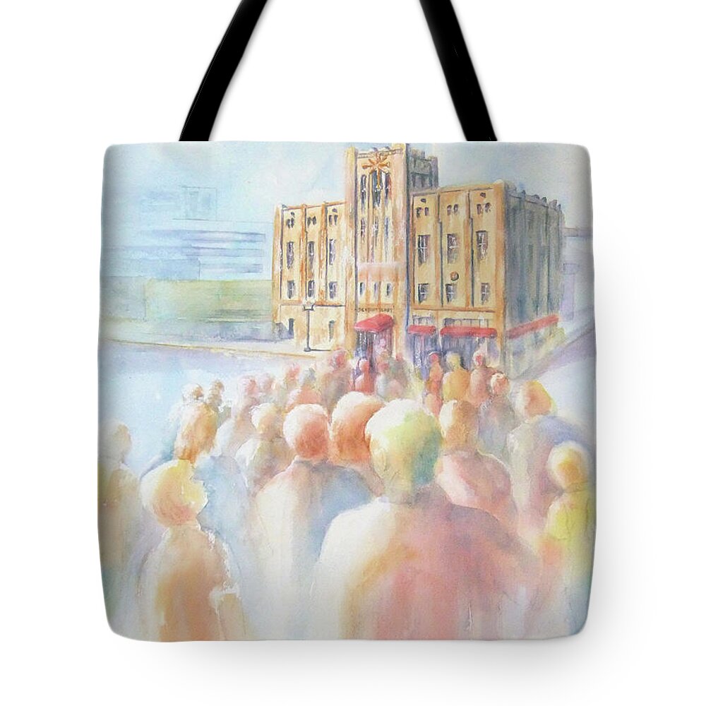 Watercolor Landscape Tote Bag featuring the painting Ideal Organization in Orange County by Debbie Lewis