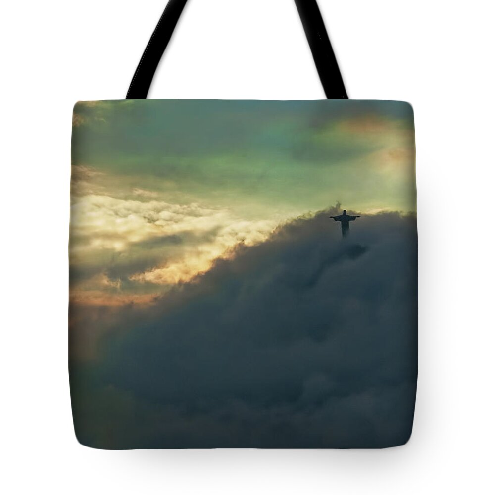Clouds Tote Bag featuring the photograph Illusion by S Paul Sahm