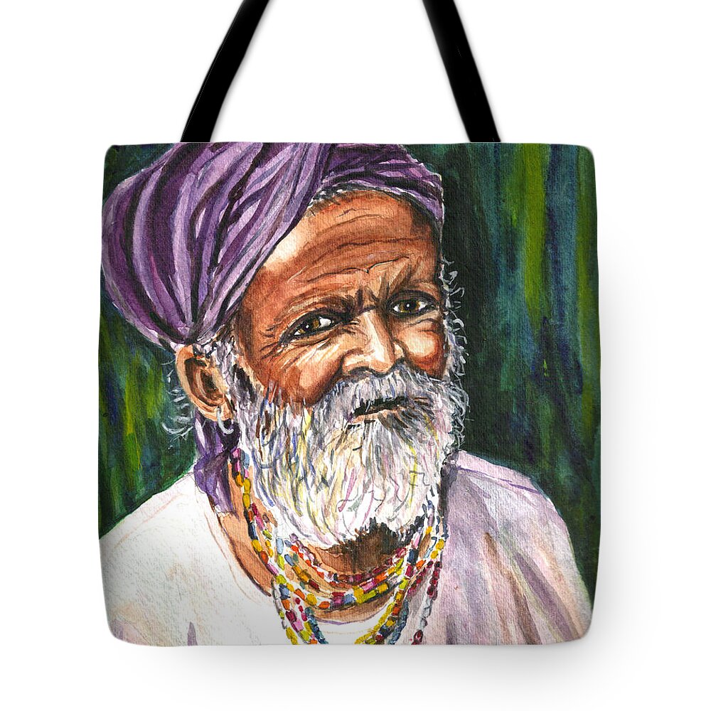 Nomad Tote Bag featuring the painting Indian Nomad by Clara Sue Beym