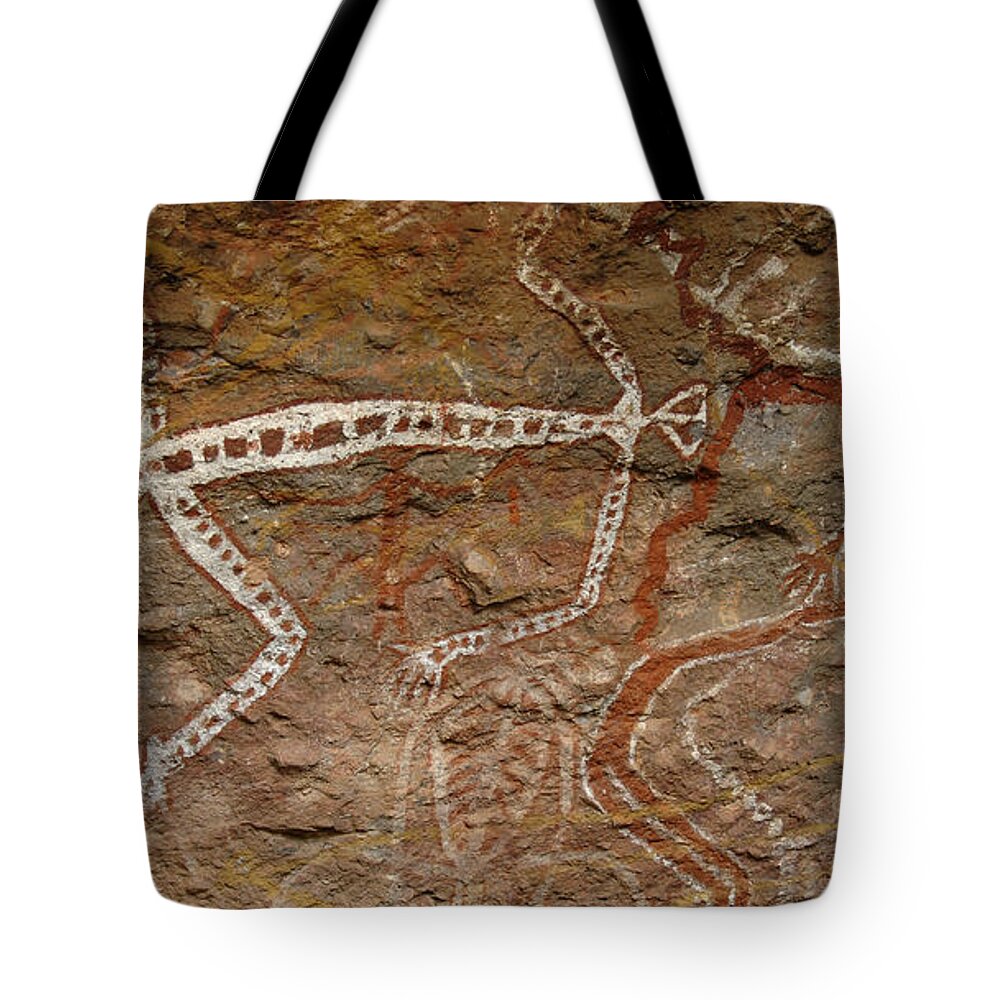 Indigenous Art Tote Bag featuring the photograph Indigenous Art Australia 1 by Bob Christopher