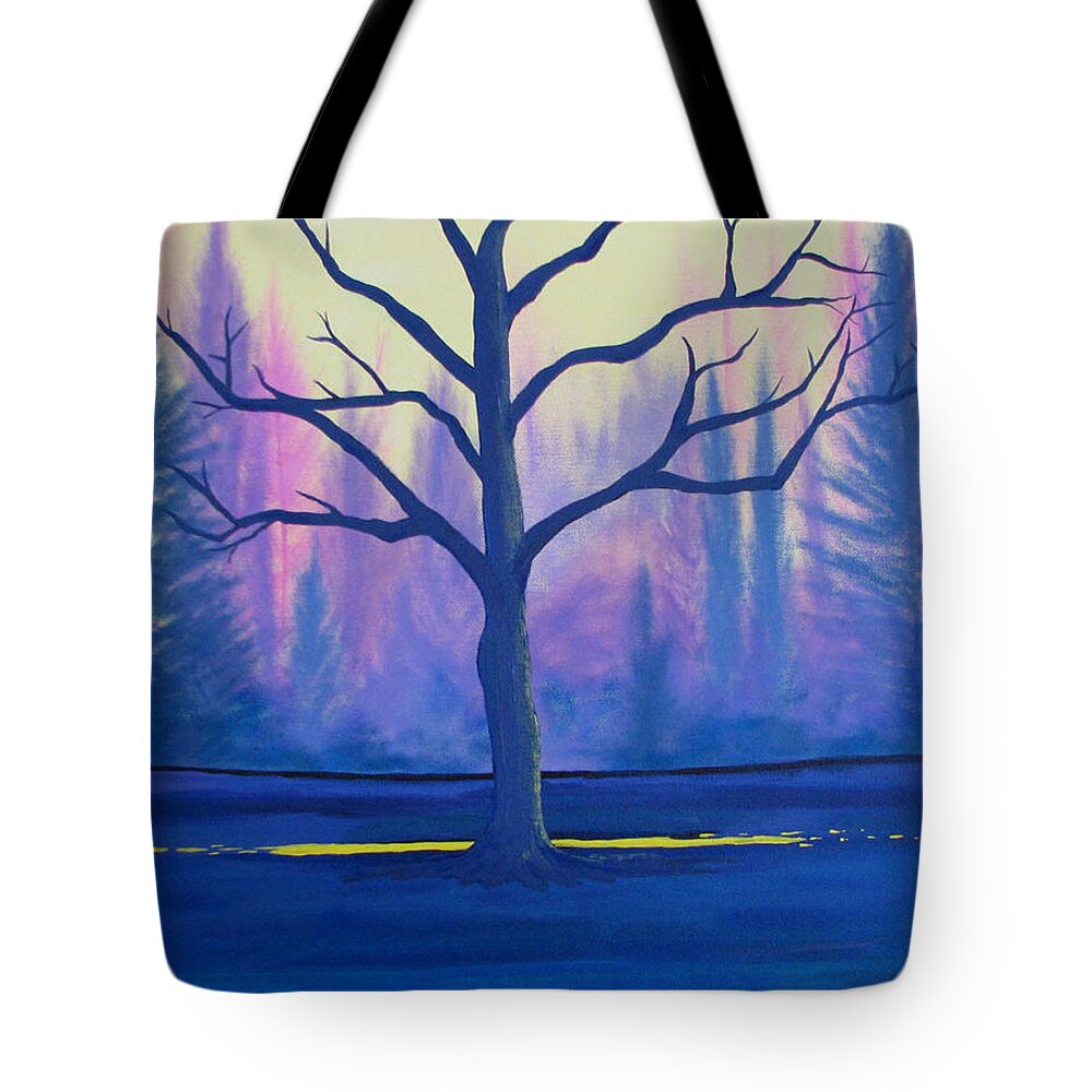 Tree Tote Bag featuring the painting Inspiration Tree by Stacey Zimmerman