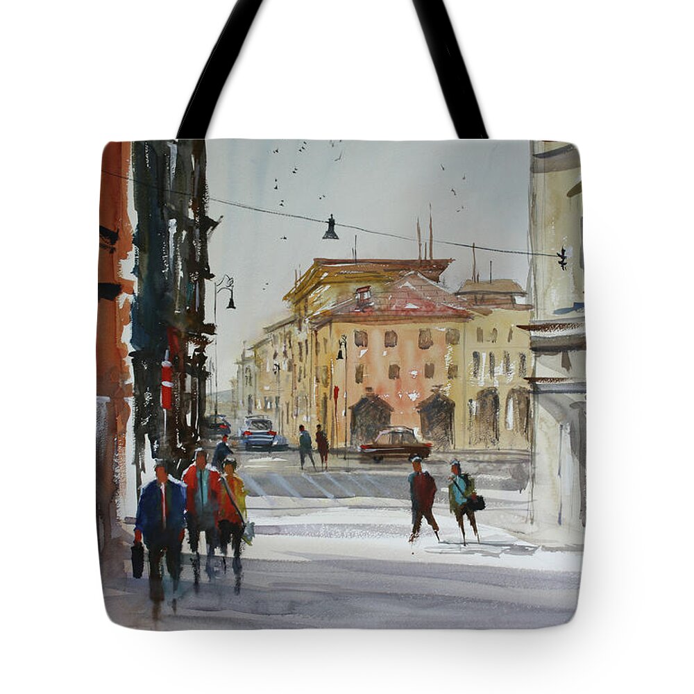 Ryan Radke Tote Bag featuring the painting Italian Impressions 2 by Ryan Radke