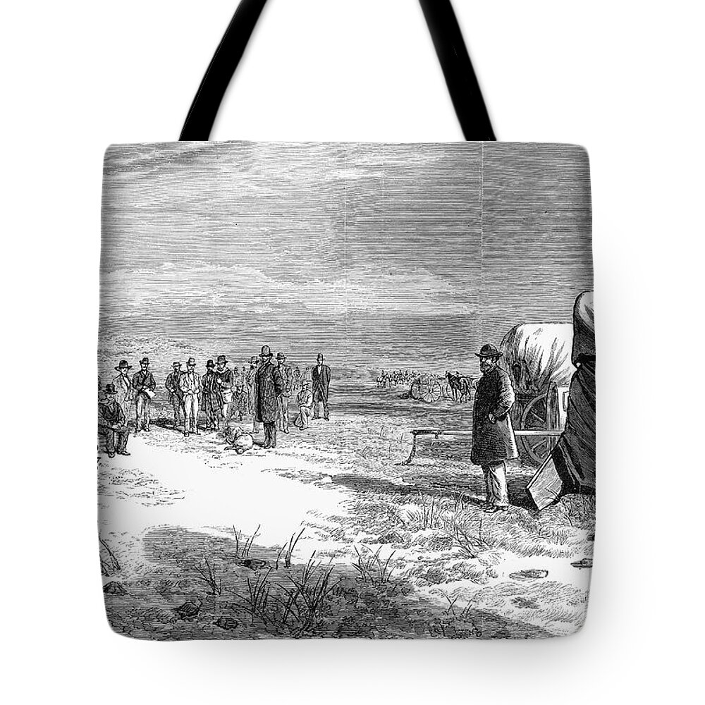 1877 Tote Bag featuring the photograph John Doyle Lee (1812-1877) by Granger