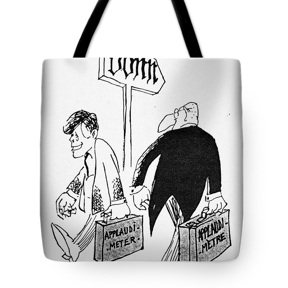 1963 Tote Bag featuring the photograph John F. Kennedy Cartoon by Granger