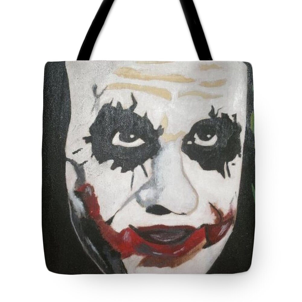 Joker Tote Bag featuring the painting Joker by Samantha Lusby