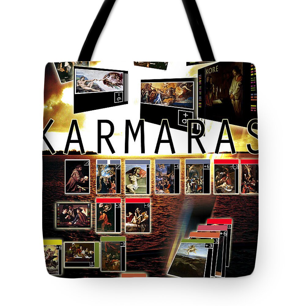  Tote Bag featuring the painting Karmaras Poster Baroque by John Gholson