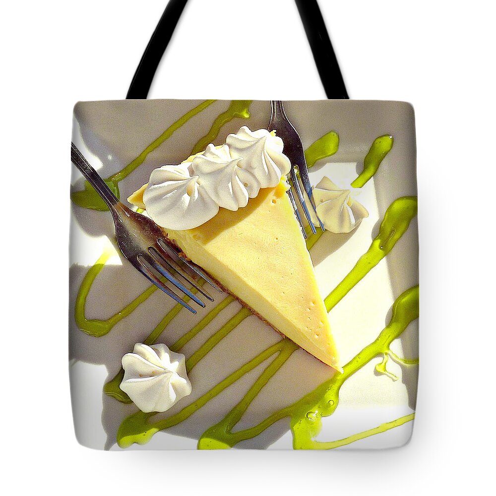 Pie Tote Bag featuring the photograph Key Lime Pie by Jo Sheehan