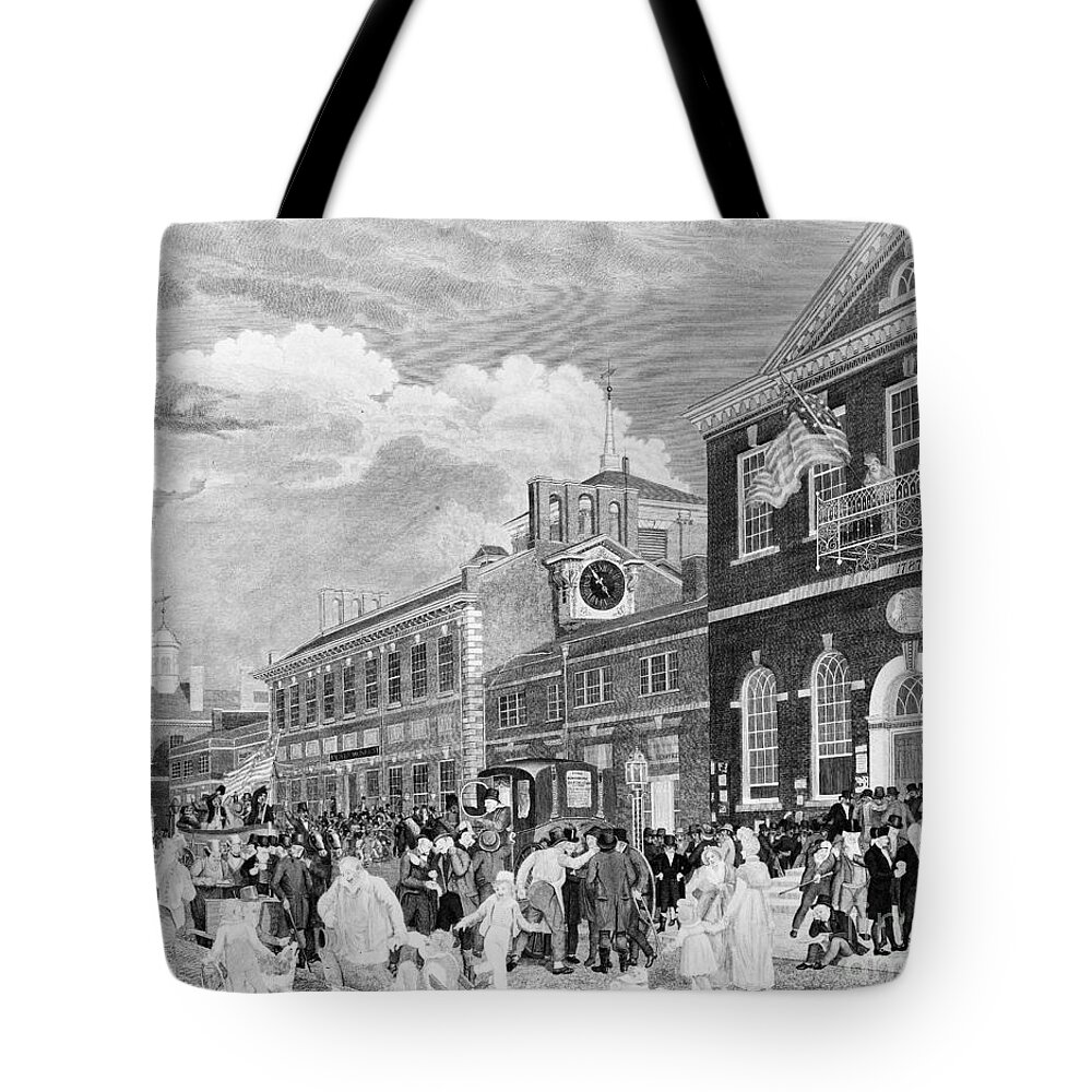 1815 Tote Bag featuring the photograph Krimmel: Election Day by Granger