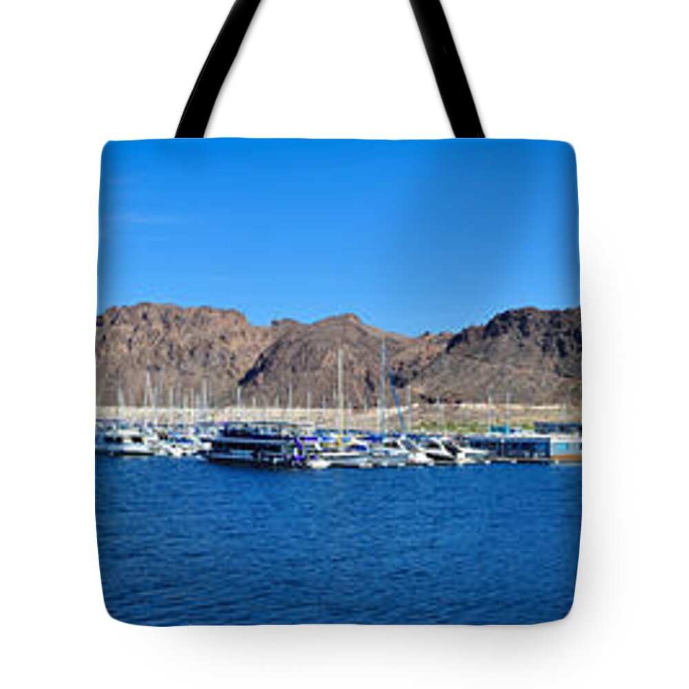 Lake Meade Tote Bag featuring the photograph Lake Mead panorama shot by Dejan Jovanovic
