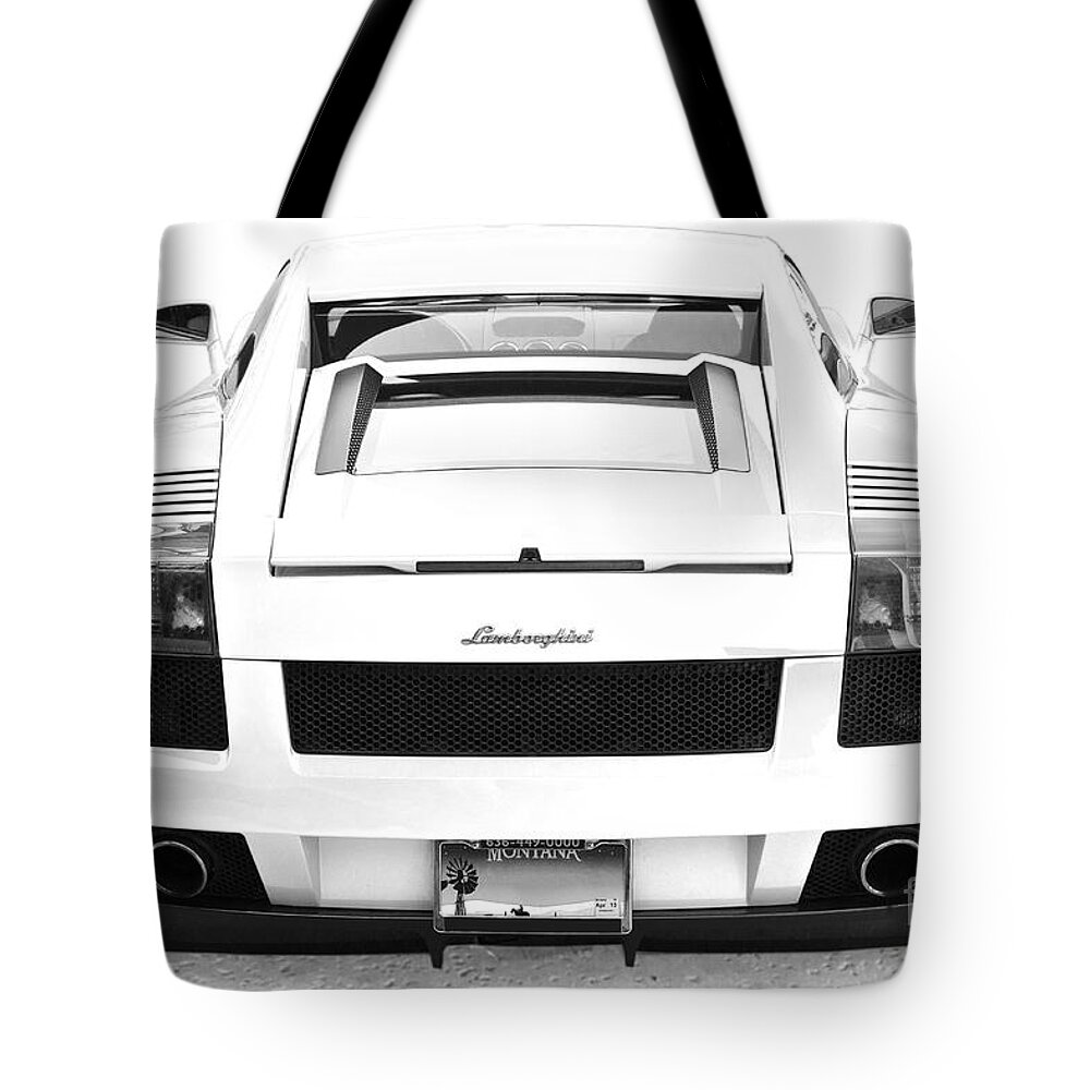 Lamborghini Tote Bag featuring the photograph Lambo Gallardo by Dennis Hedberg