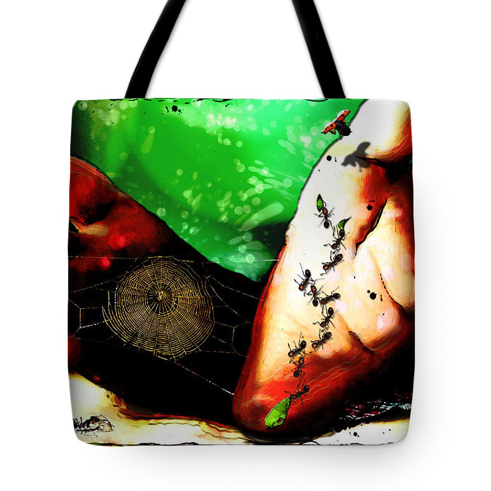 Picnic Tote Bag featuring the painting Lazy Picnic by Adam Vance