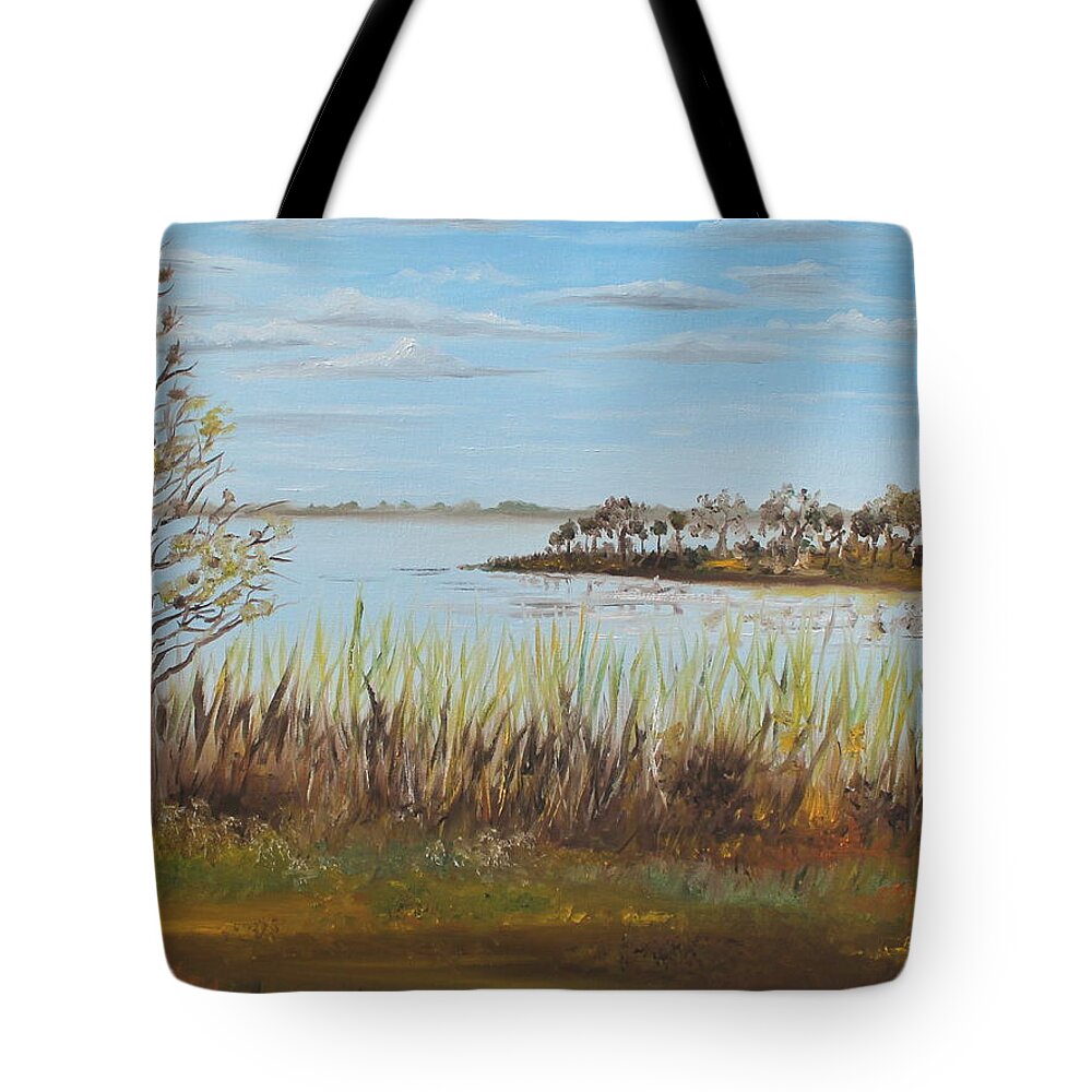 Landscape Tote Bag featuring the painting Leesburg by Larry Whitler