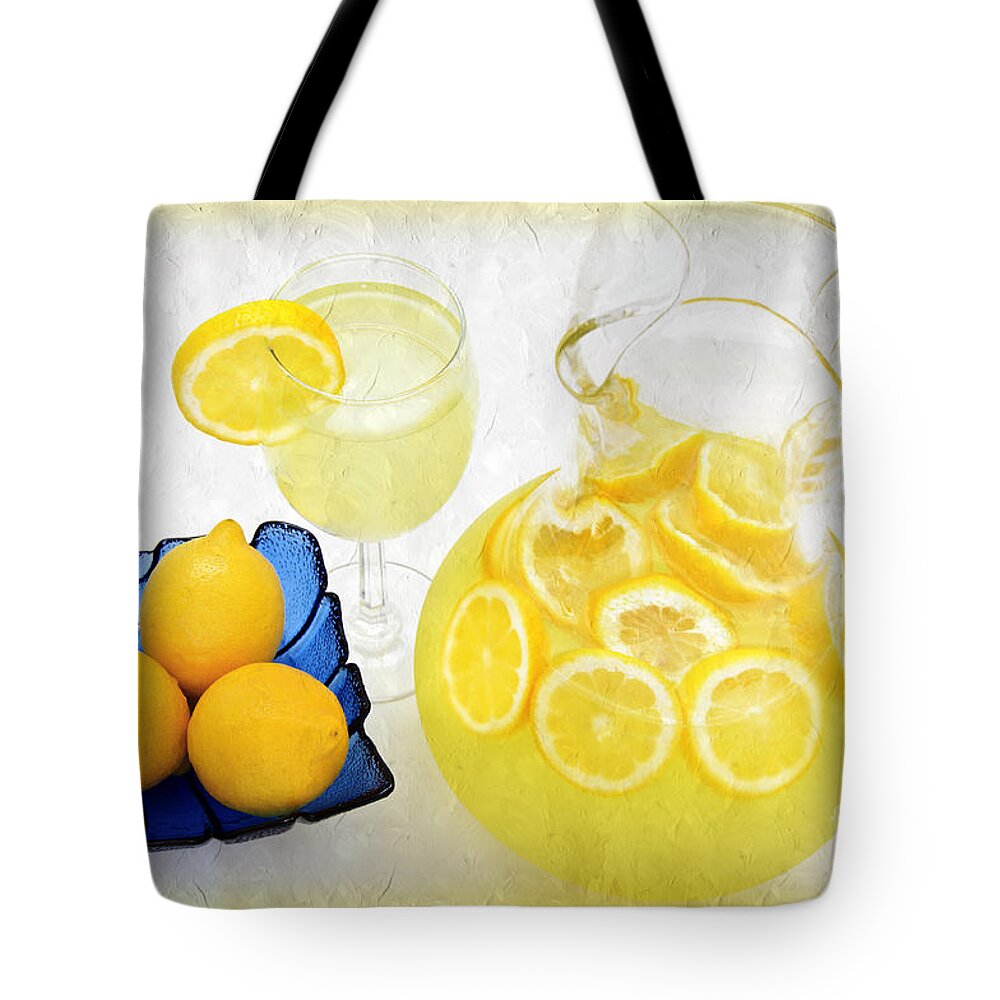  Lemonade Tote Bag featuring the photograph Lemonade And Summertime by Andee Design