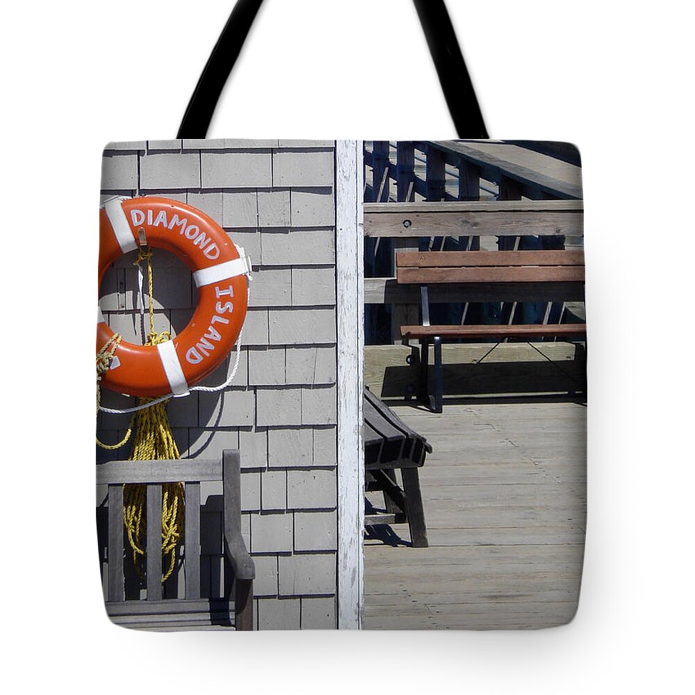 Casco Bay Tote Bag featuring the photograph Lifesaver by Al Griffin