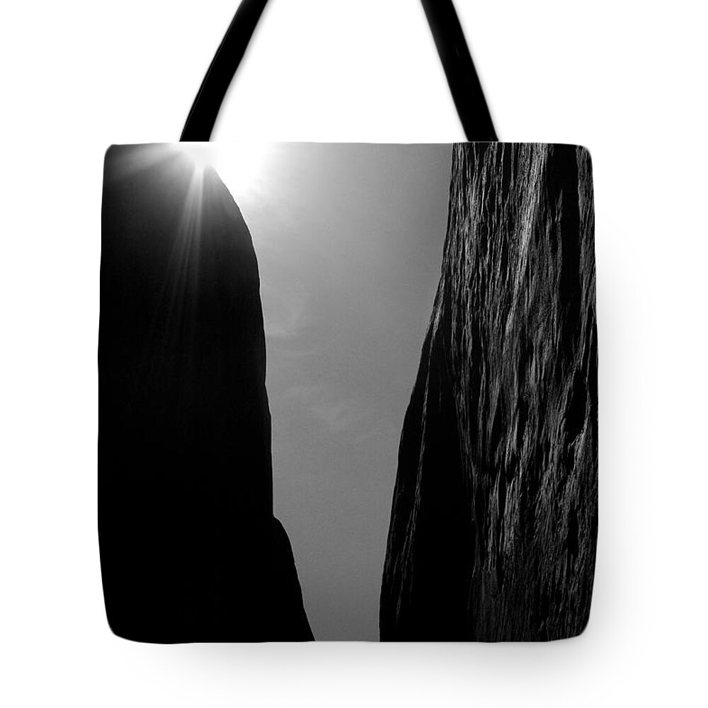Bw Tote Bag featuring the photograph Light of Day by Vicki Pelham