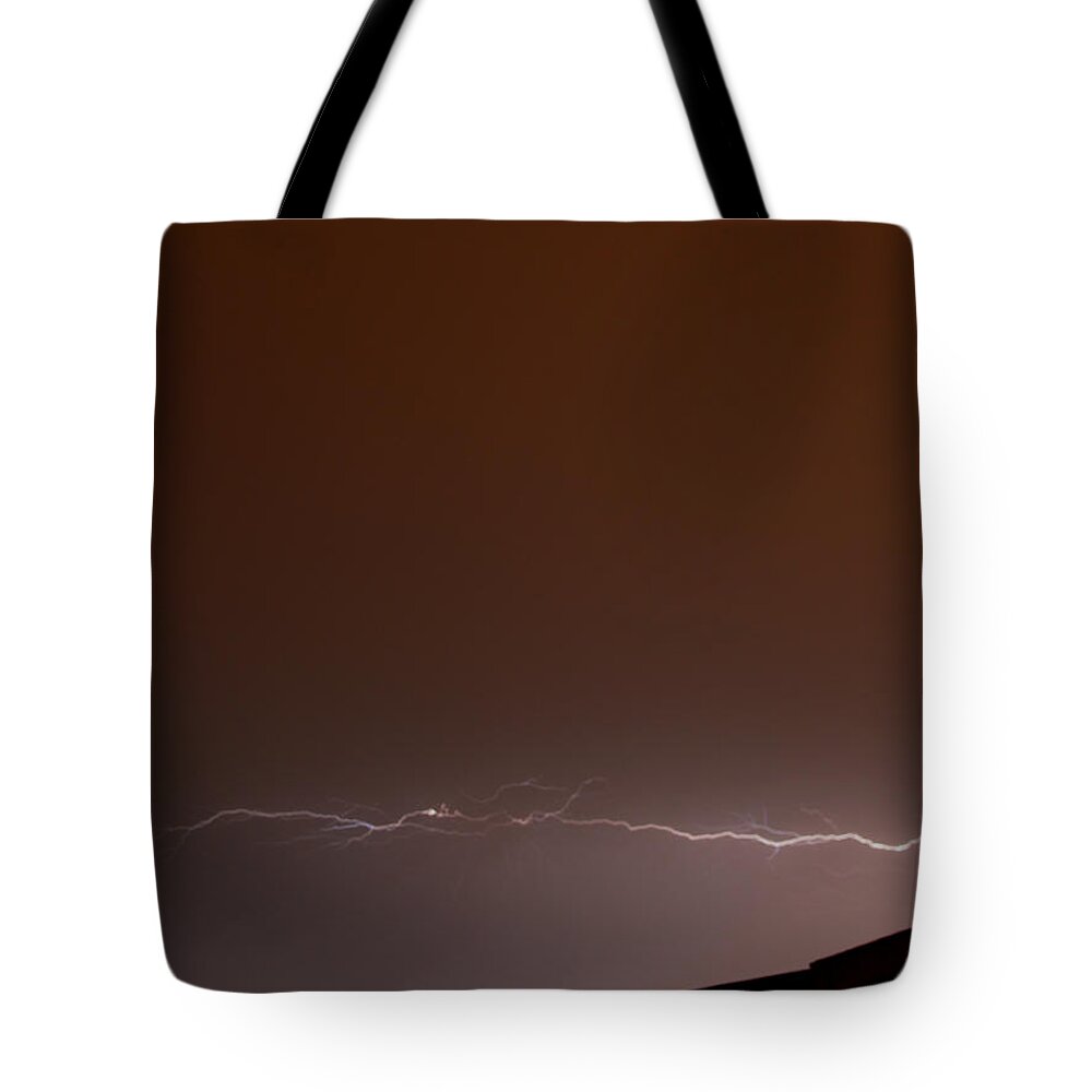 Lightning Tote Bag featuring the photograph Lightning 3 by Maggy Marsh