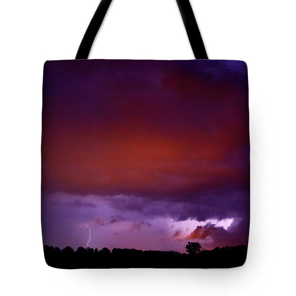 Lightning Tote Bag featuring the photograph Lightning by Cale Best