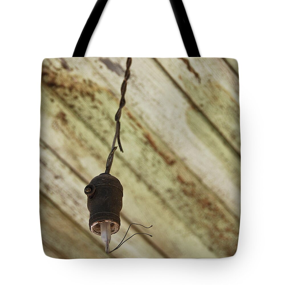 Old Light Fixture Tote Bag featuring the photograph Lights out by Shane Kelly
