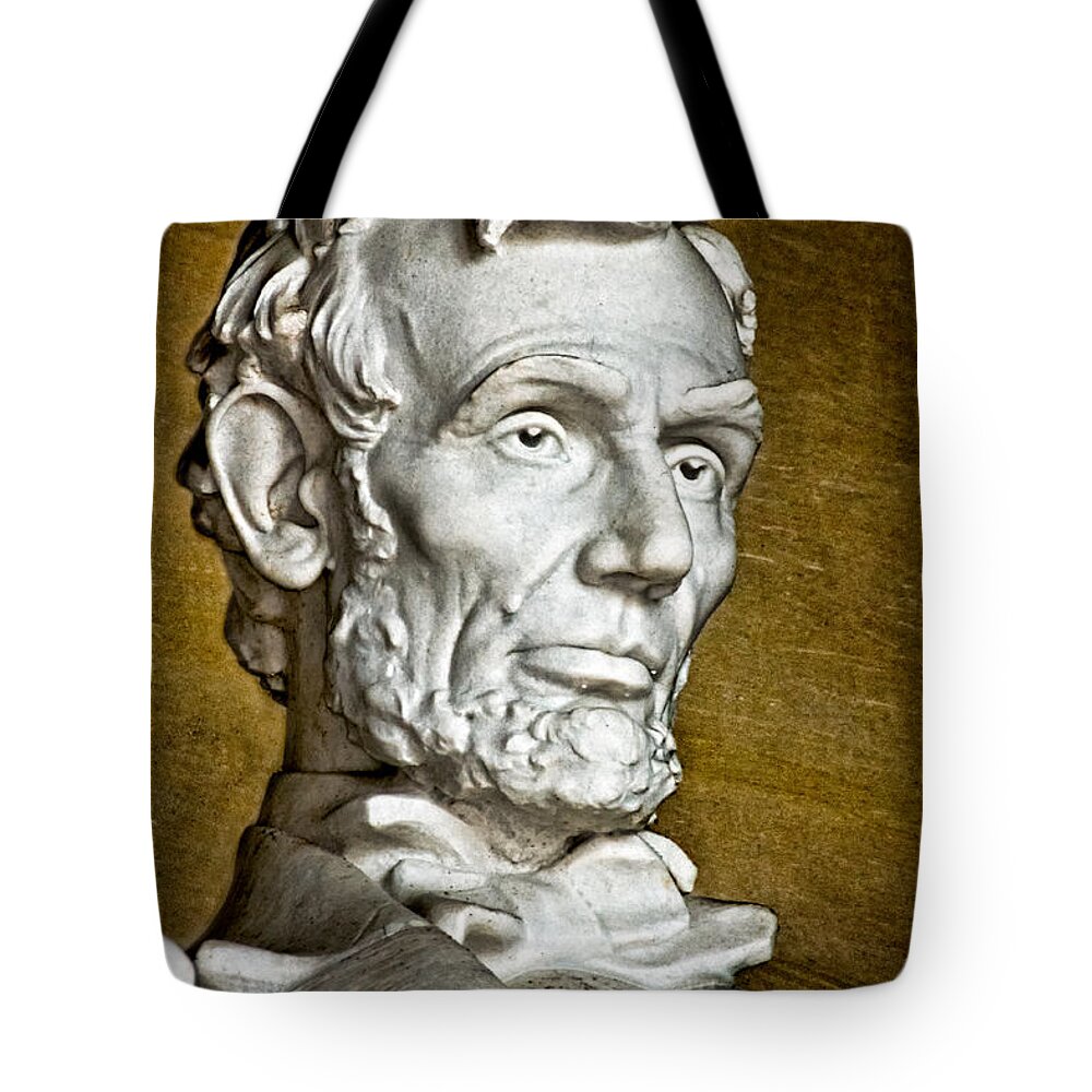 Abraham Lincoln Tote Bag featuring the photograph Lincoln Profle 2 by Christopher Holmes