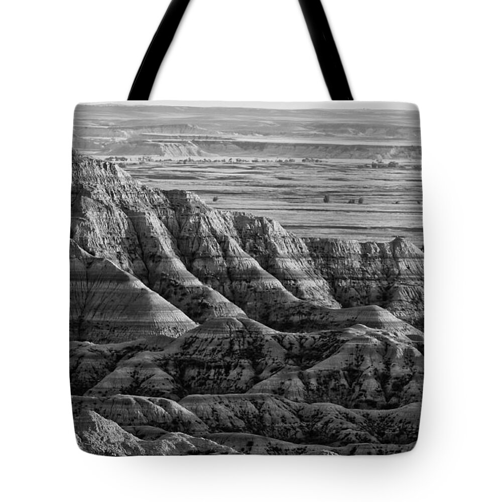 South Dakota Badlands Tote Bag featuring the photograph Line Them Up by Wilma Birdwell