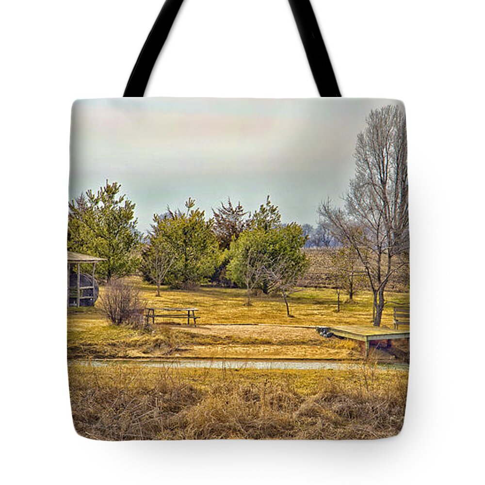 Grass Tote Bag featuring the photograph Little House on a Prairie by Bill and Linda Tiepelman