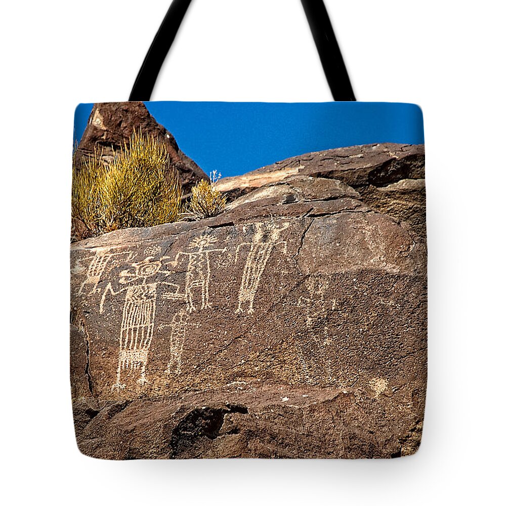 Petroglyph Tote Bag featuring the photograph Little Petroglyph Canyon by John Bennett