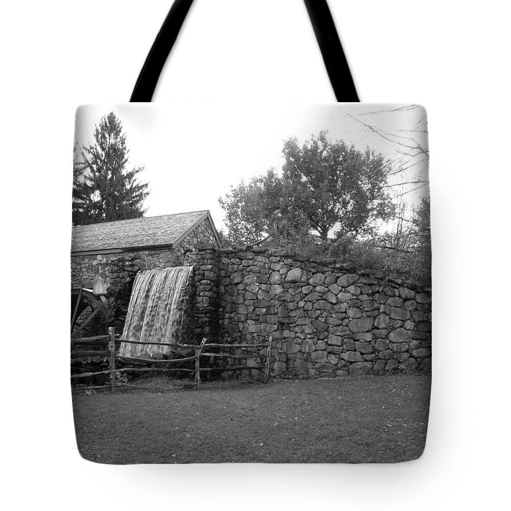 Longfellow Tote Bag featuring the photograph Longfellow Grist Mill x14 by Kim Galluzzo Wozniak