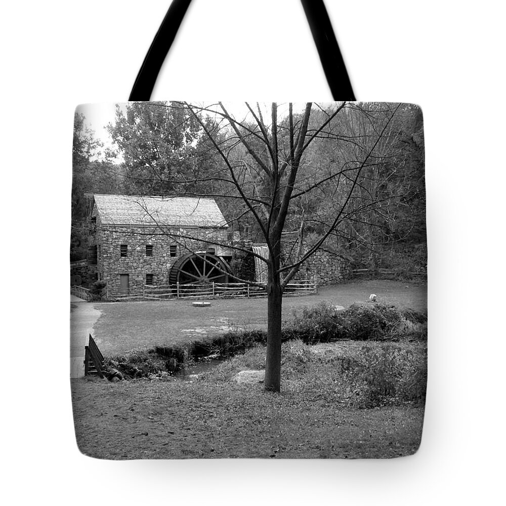 Longfellow Tote Bag featuring the photograph Longfellow Grist Mill x19 by Kim Galluzzo Wozniak