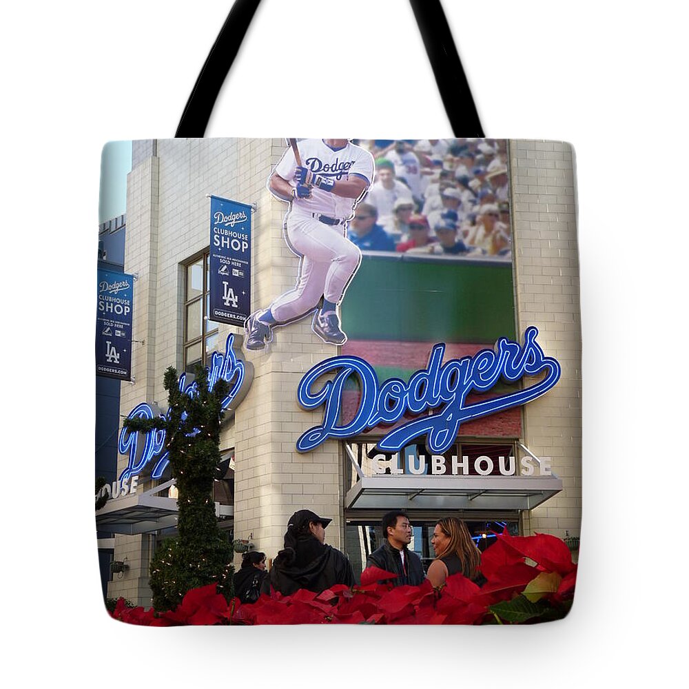 Los Angeles Dodgers Clubhouse Store Tote Bag by Jeff Lowe - Pixels
