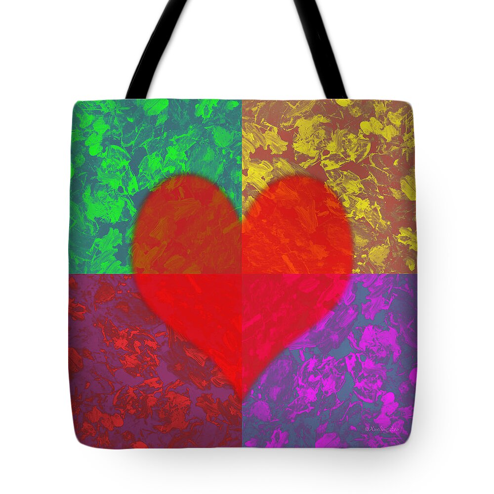 Love Hearts Tote Bag featuring the photograph Love Heart 1 by Xueling Zou