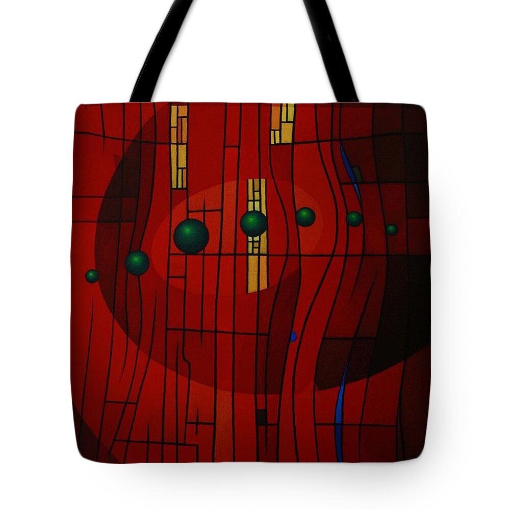 Abstract Tote Bag featuring the painting Luminous Symphony by Alberto DAssumpcao