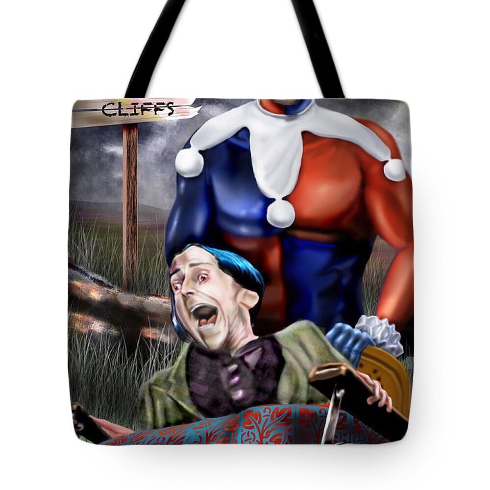 Paul Ryan Tote Bag featuring the painting Mad Men Series 5 of 6 - Sorry Grandma But You Got To Go by Reggie Duffie