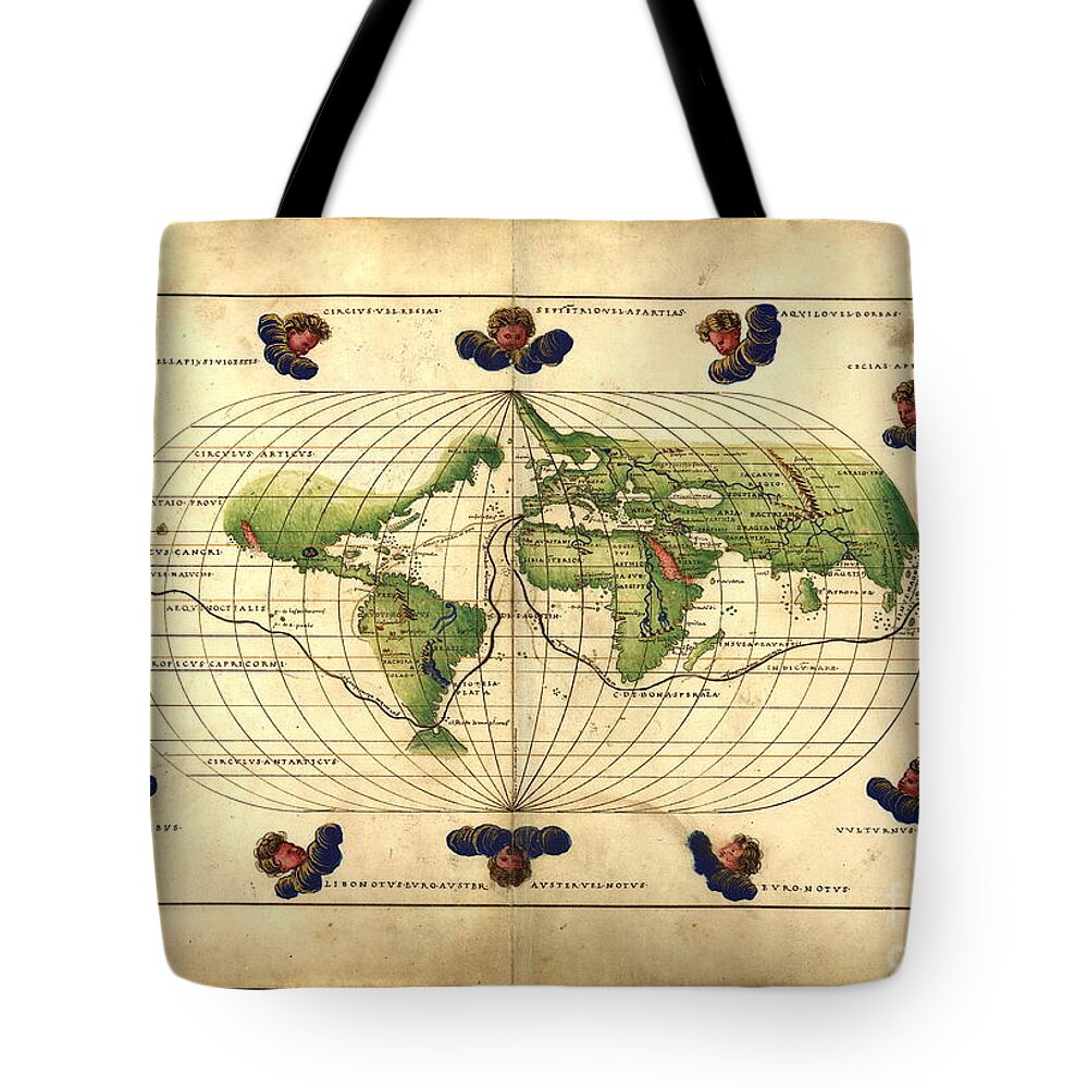 Magellans Route 16th Century Tote Bag by Science Source - Science