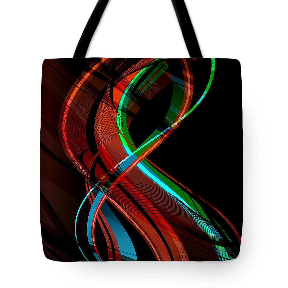 Make Tote Bag featuring the digital art Making Music 1 by Angelina Tamez