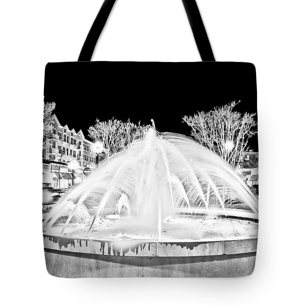 Market Common Tote Bag featuring the photograph Market Common Fountain Infrared by Bill Barber