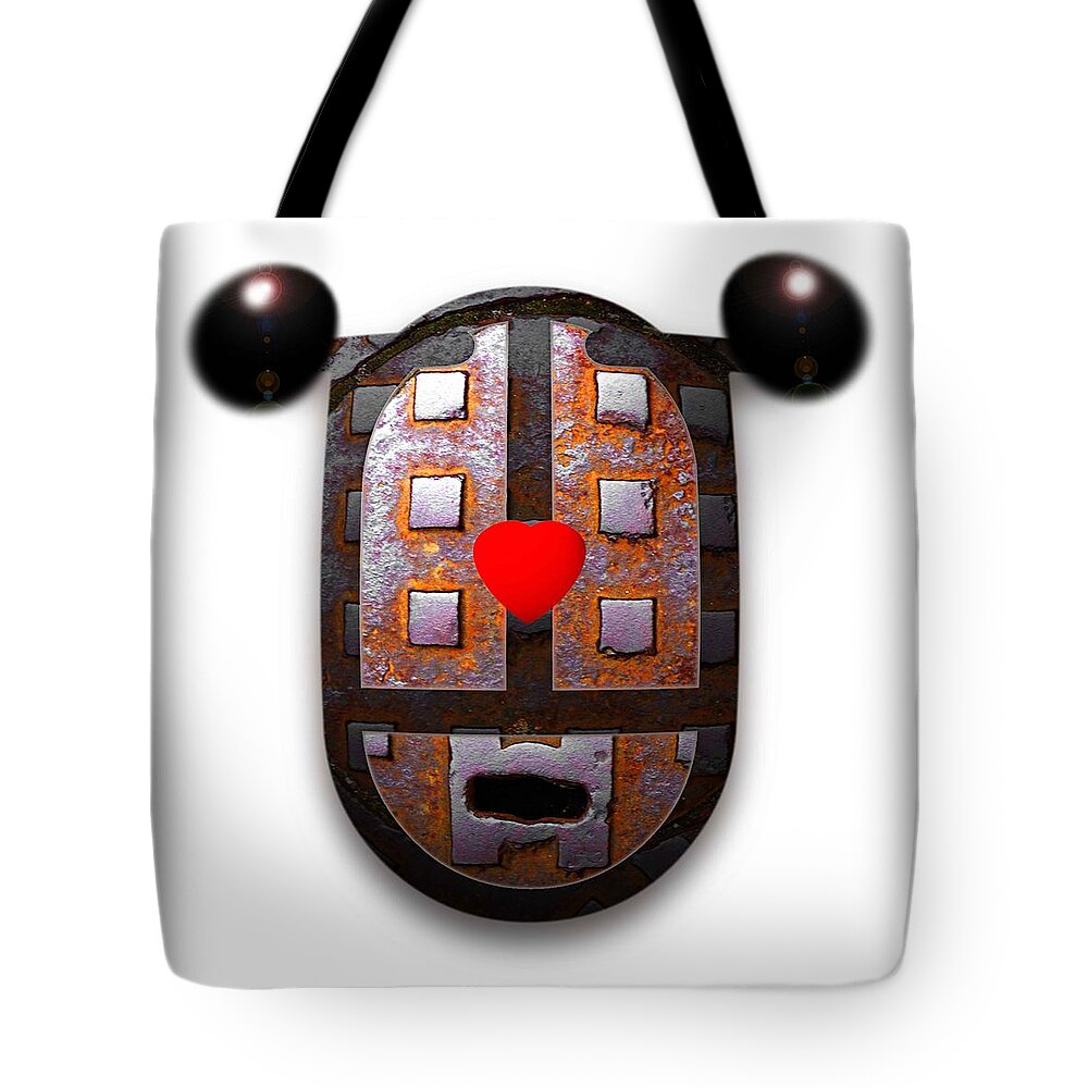 Metal Tote Bag featuring the painting Metal Mouse by Charles Stuart